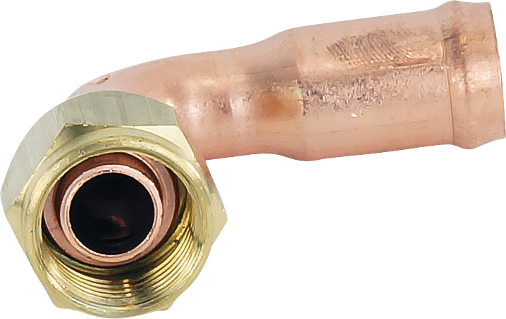 HEATER FITTING, HOSE, 5/8 INCH, 90 DEG