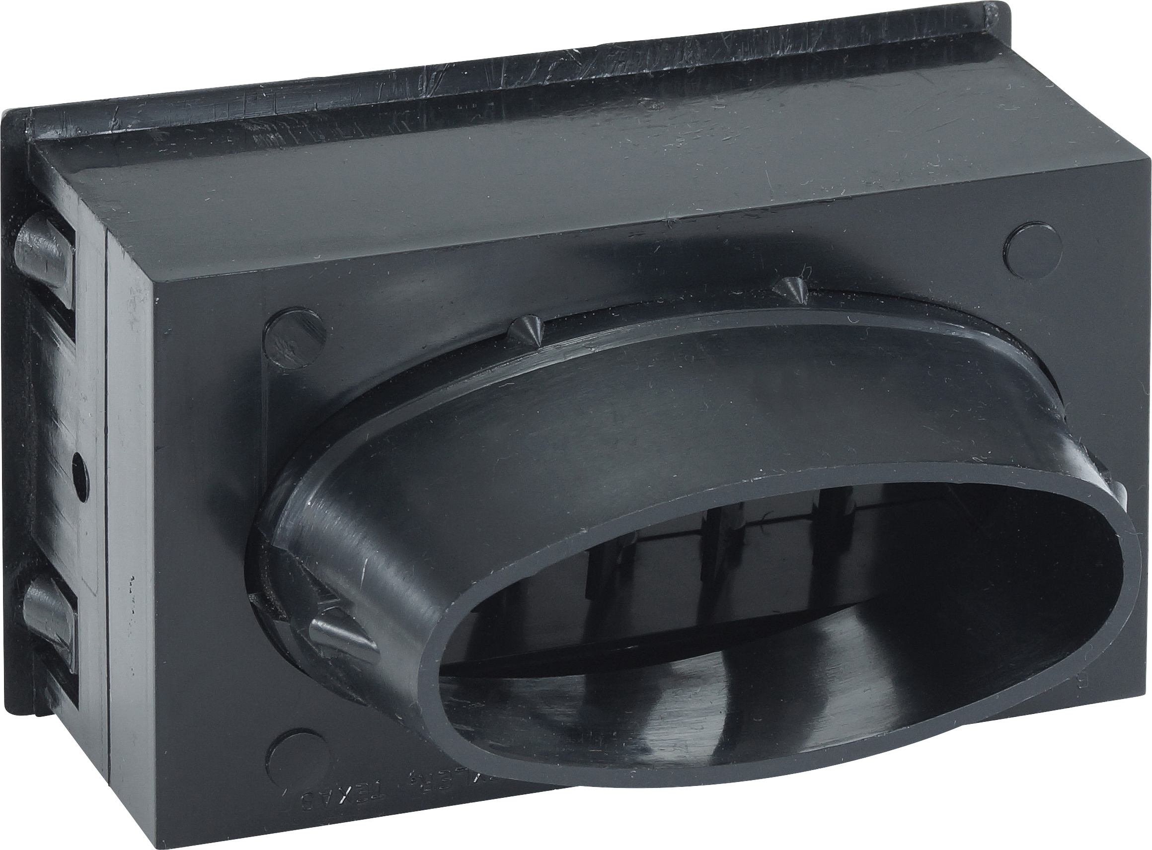 LOUVRE, RECTANGULAR, 114 X 70MM, BLACK, TAKES 2.5 INCH DUCT
