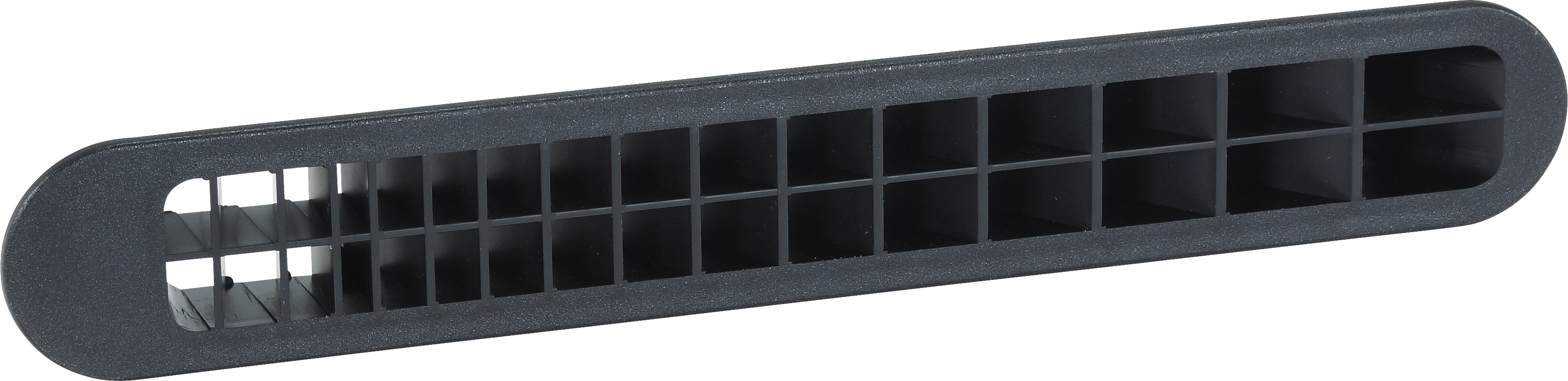 LOUVRE, RECTANGULAR, 251 X 38MM, BLACK, RED DOT