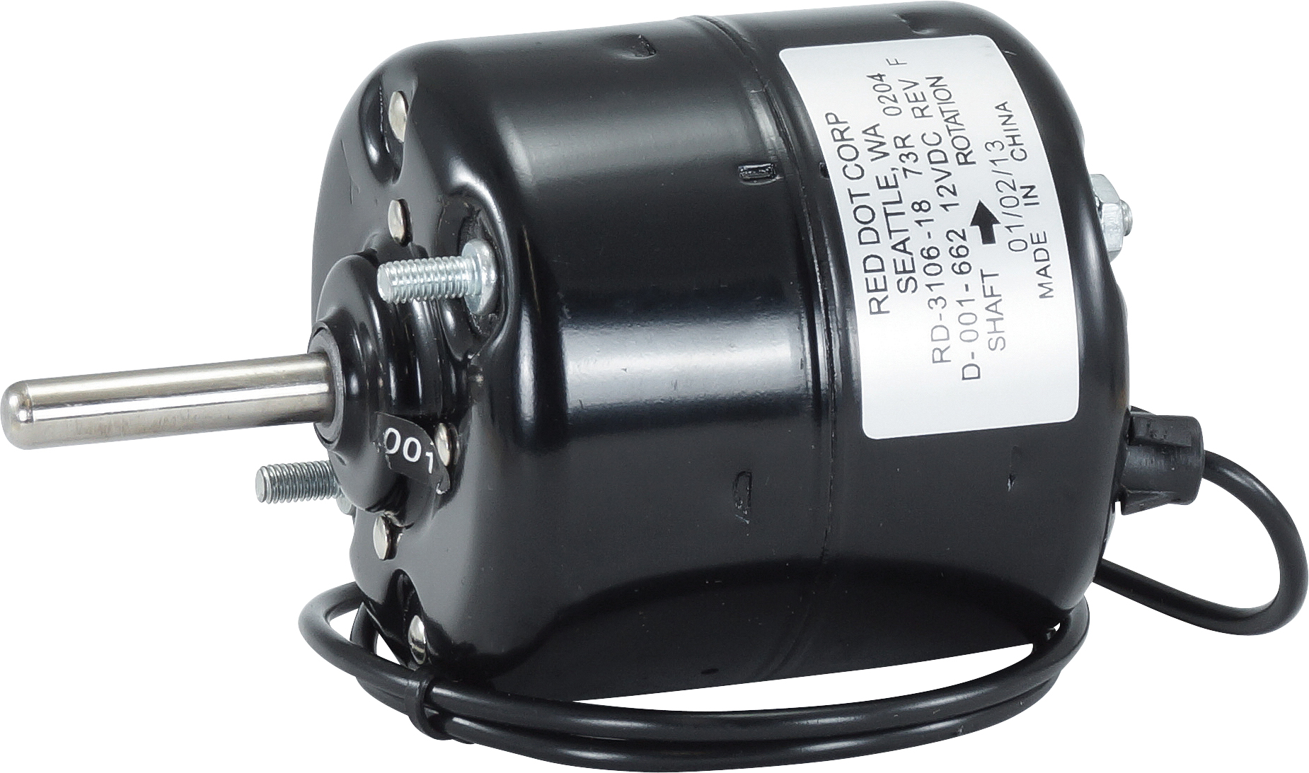 MOTOR, BLOWER, RED DOT R7810, 12V, 122MM, 1-SPD
