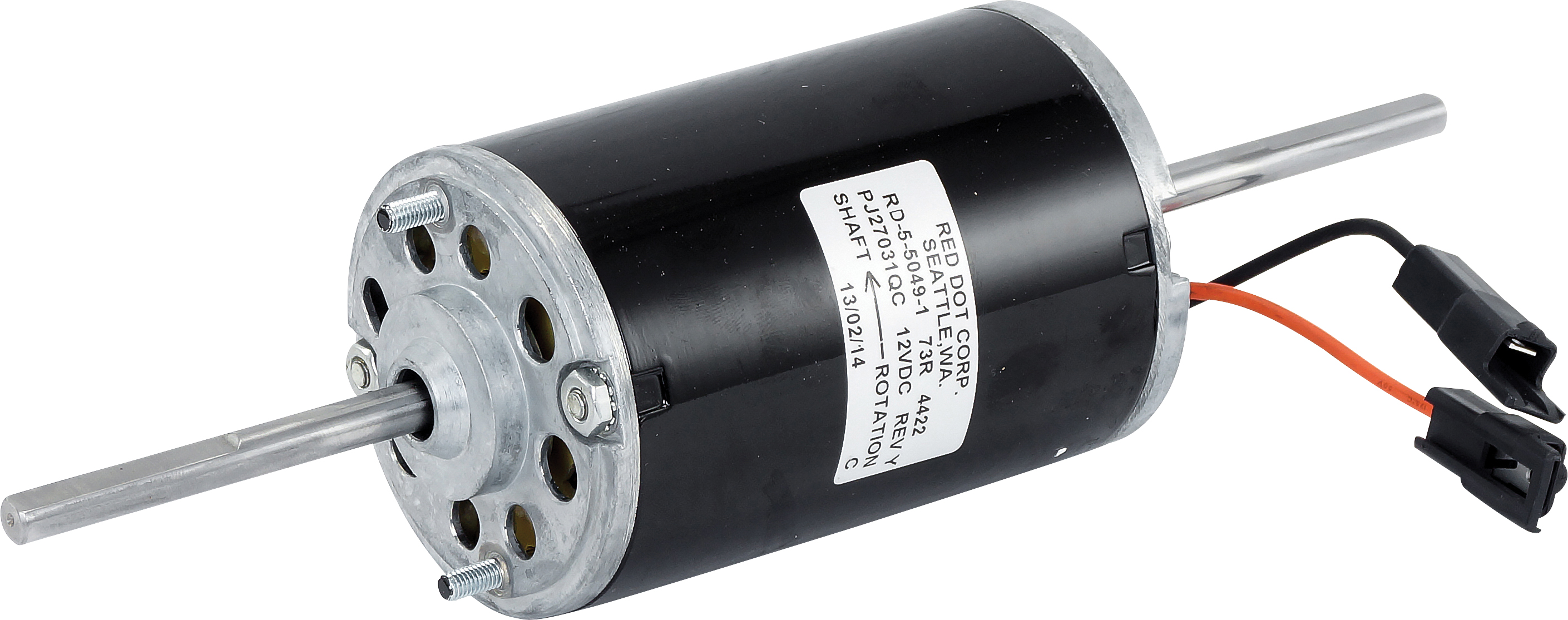 MOTOR, BLOWER, RED DOT R9737, 12V, 1-SPD