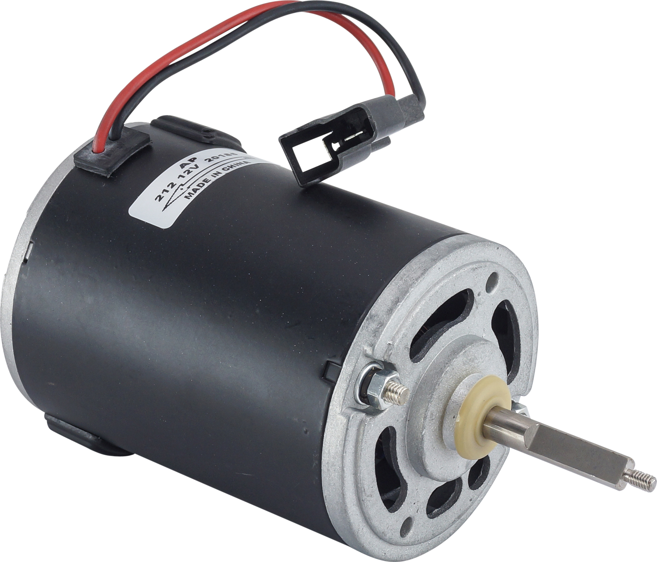 MOTOR, BLOWER, SINGLE, JOHN DEERE, 12V, 1-SPD, PRESSURISER, THREAD ON END, CCW