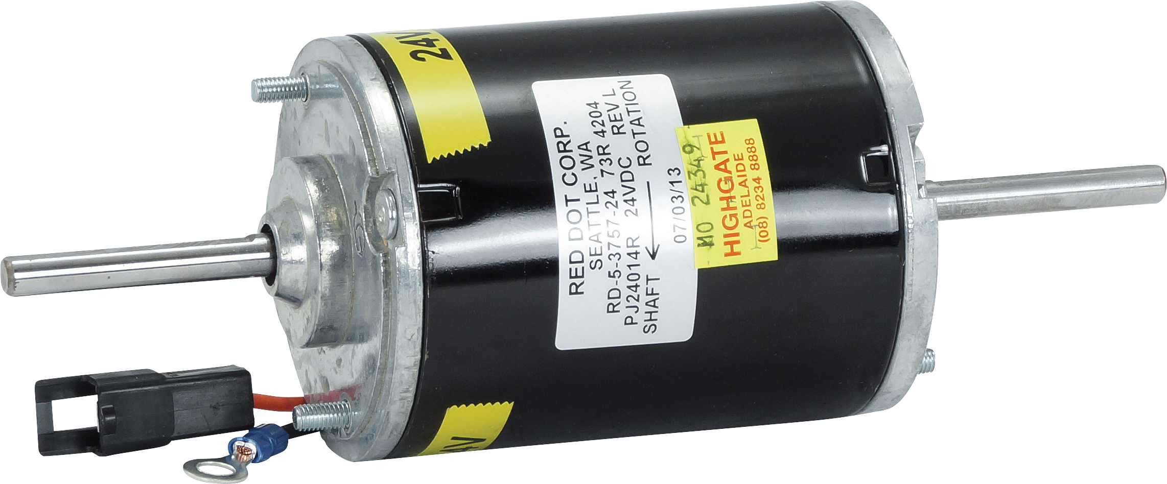 MOTOR, BLOWER, RED DOT R8515, R9727, R6000, 24V, 1-SPD