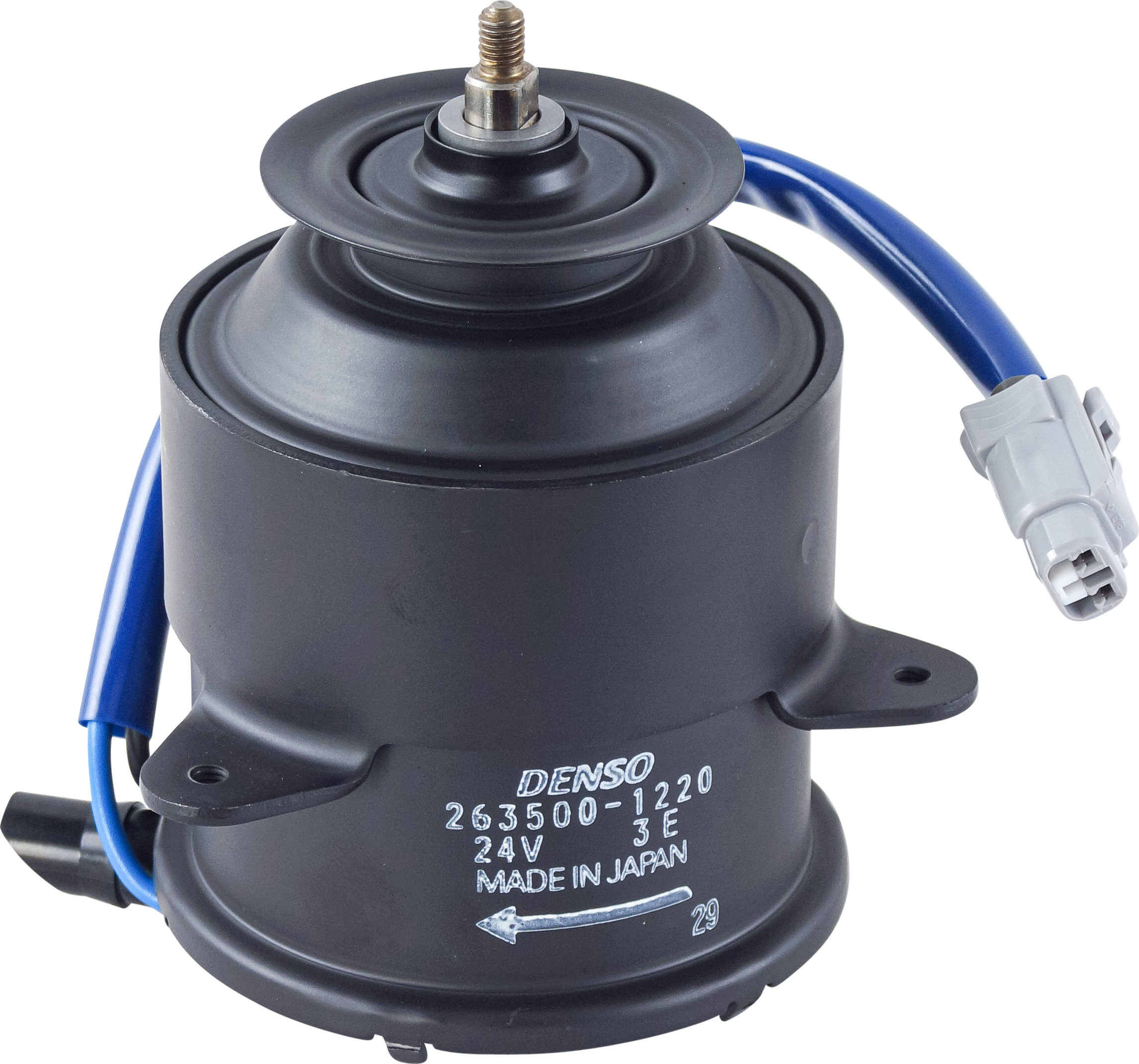 MOTOR, CONDENSER, DENSO, 24V, HINO, RANGER 03-08, BLUE SHEATH