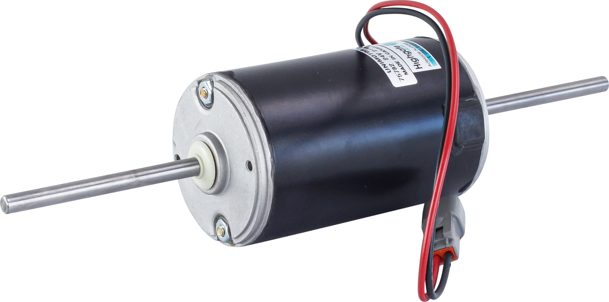 MOTOR, FAN, 24V, 1-SPD, DUAL SHAFT, CAT MACHINERY
