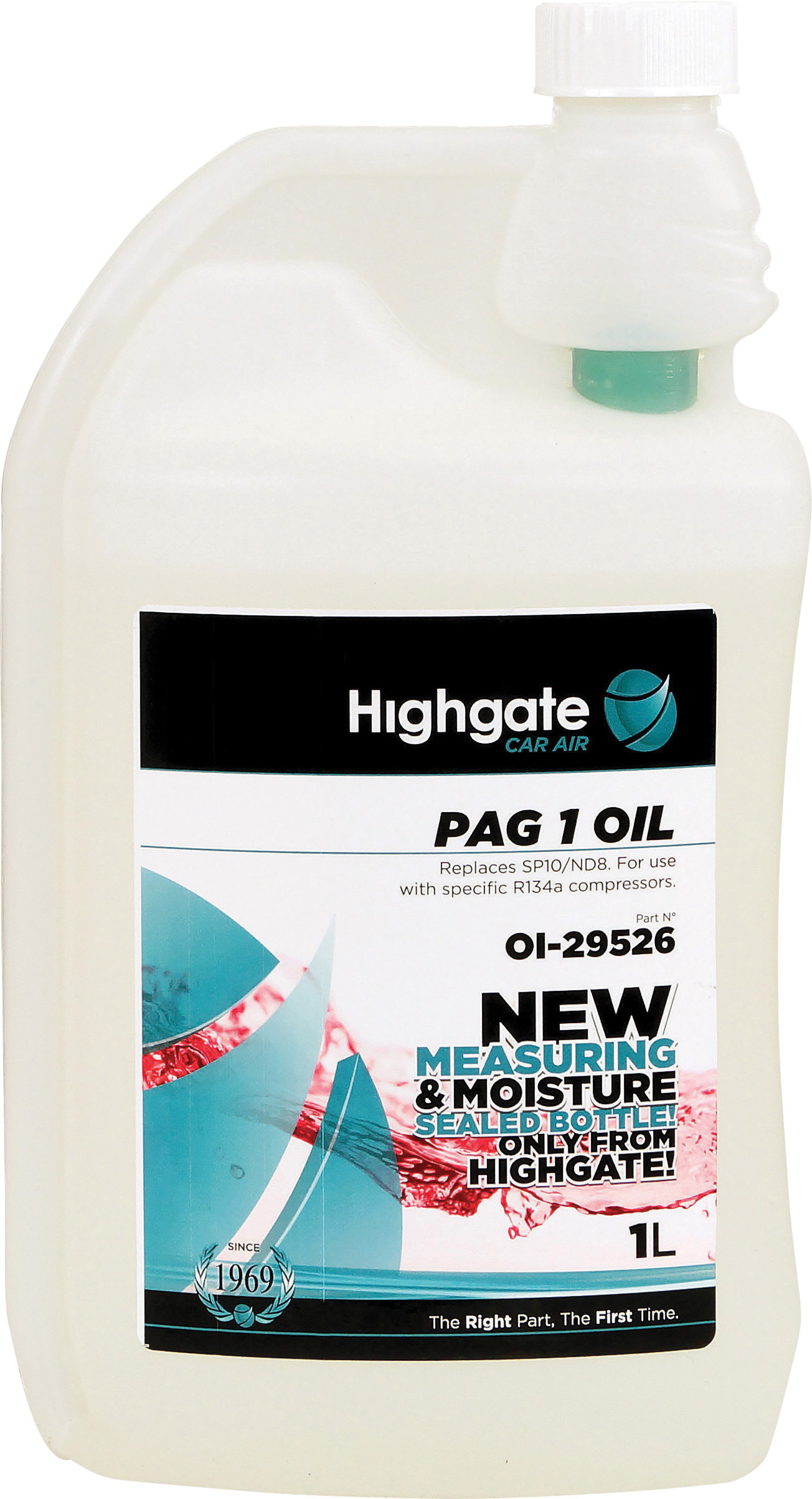 OIL, PAG1, 1L, R134A LOW VISCOSITY (SP10, ND8)