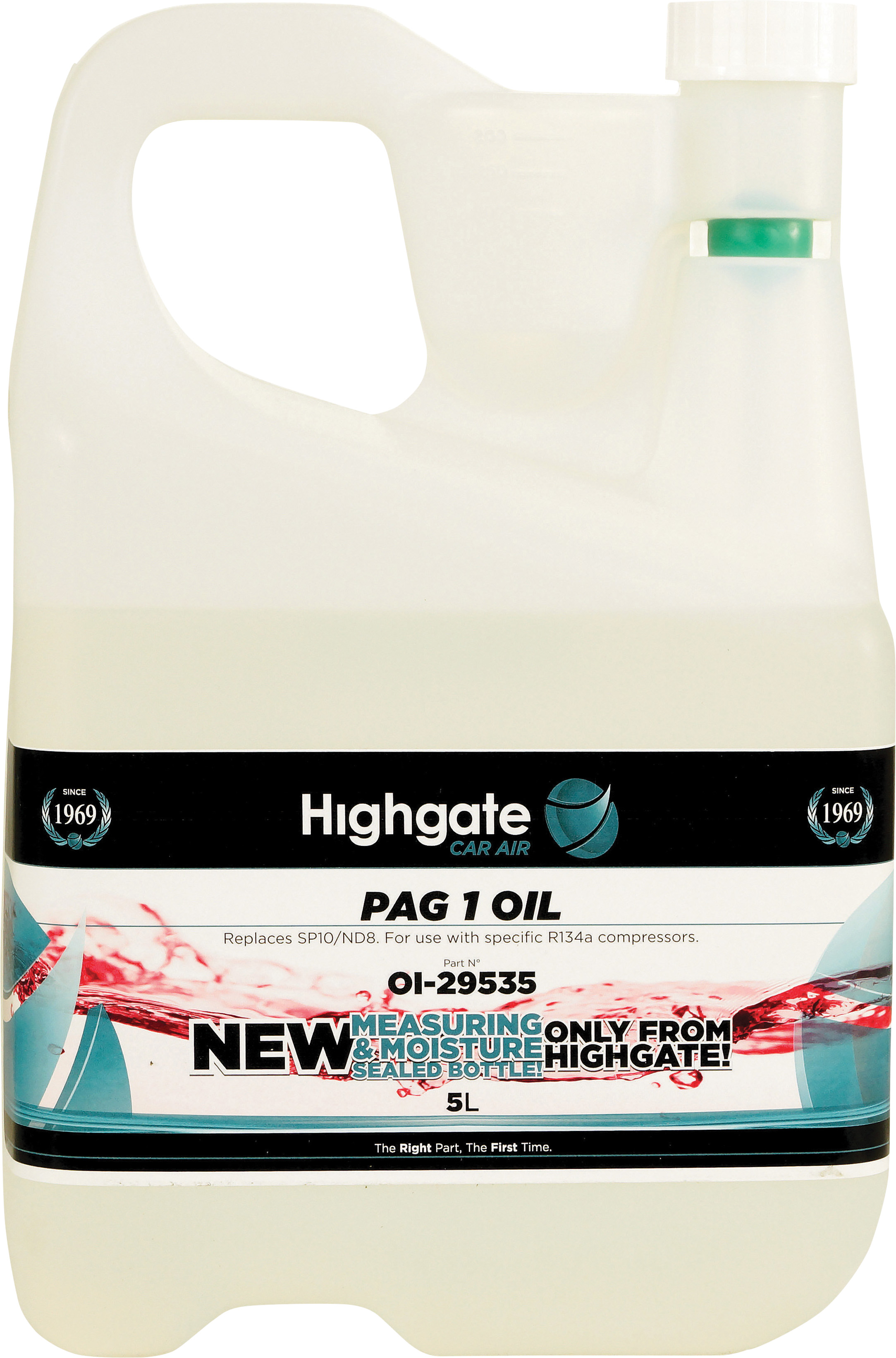 OIL, PAG1, 5L, R134A LOW VISCOSITY (SP10, ND8)
