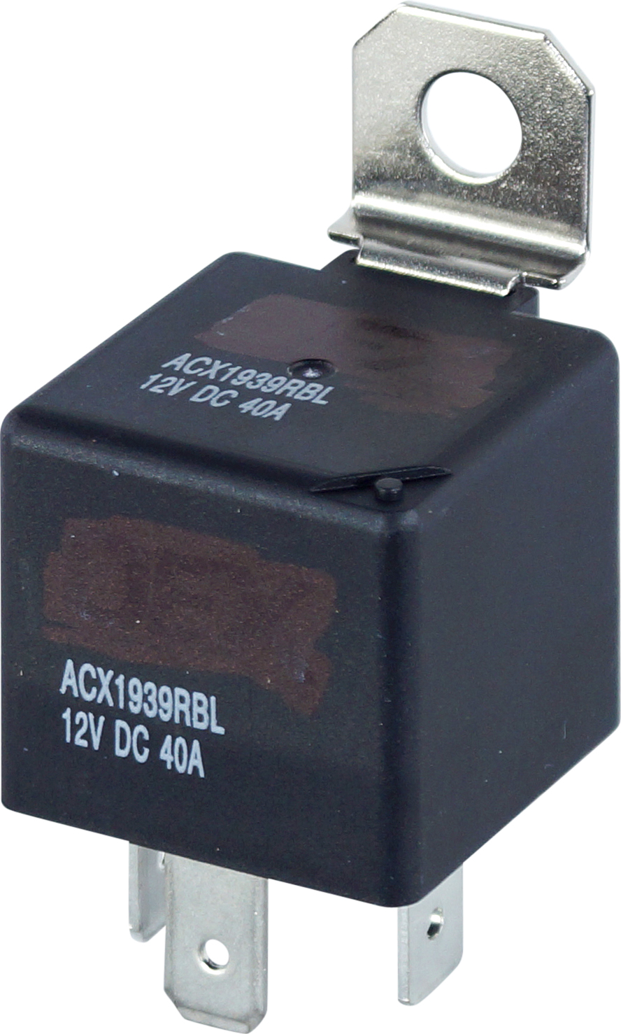 RELAY, 12V, 4 PIN, 40A, NORMALLY OPEN, RESISTOR PROTECTED