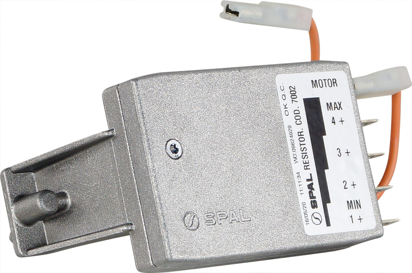 RESISTOR BLOCK 12V 4-SPEED 5 TERMINAL, SPAL 7002