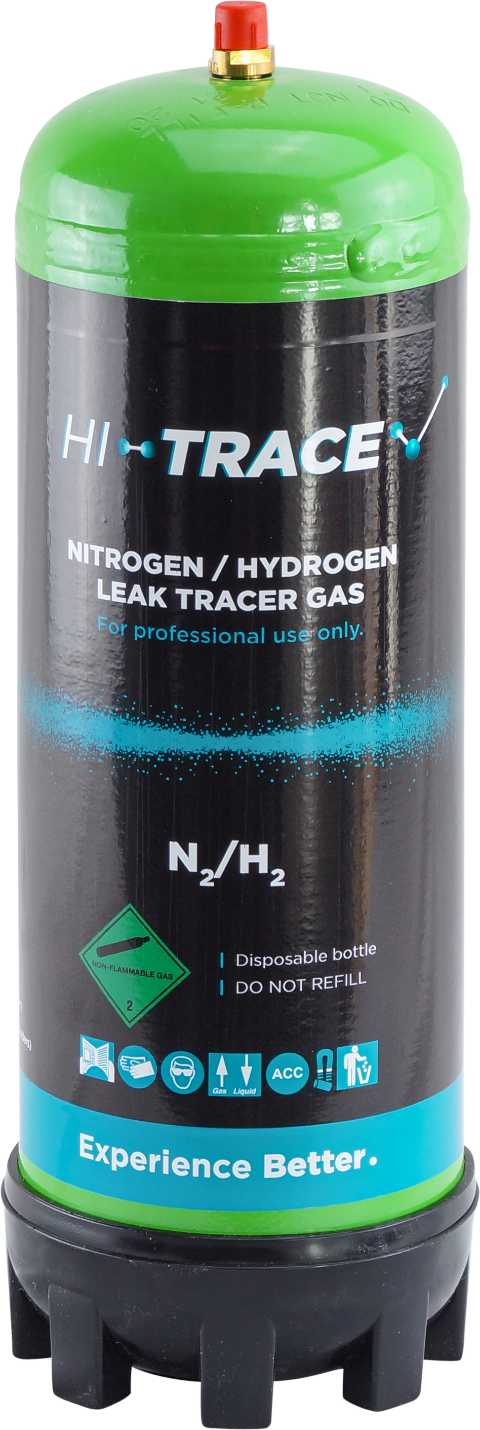 GAS, TRACER GAS, DISPOSABLE CYLINDER 0.22M3, HI-TRACE, SINGLE