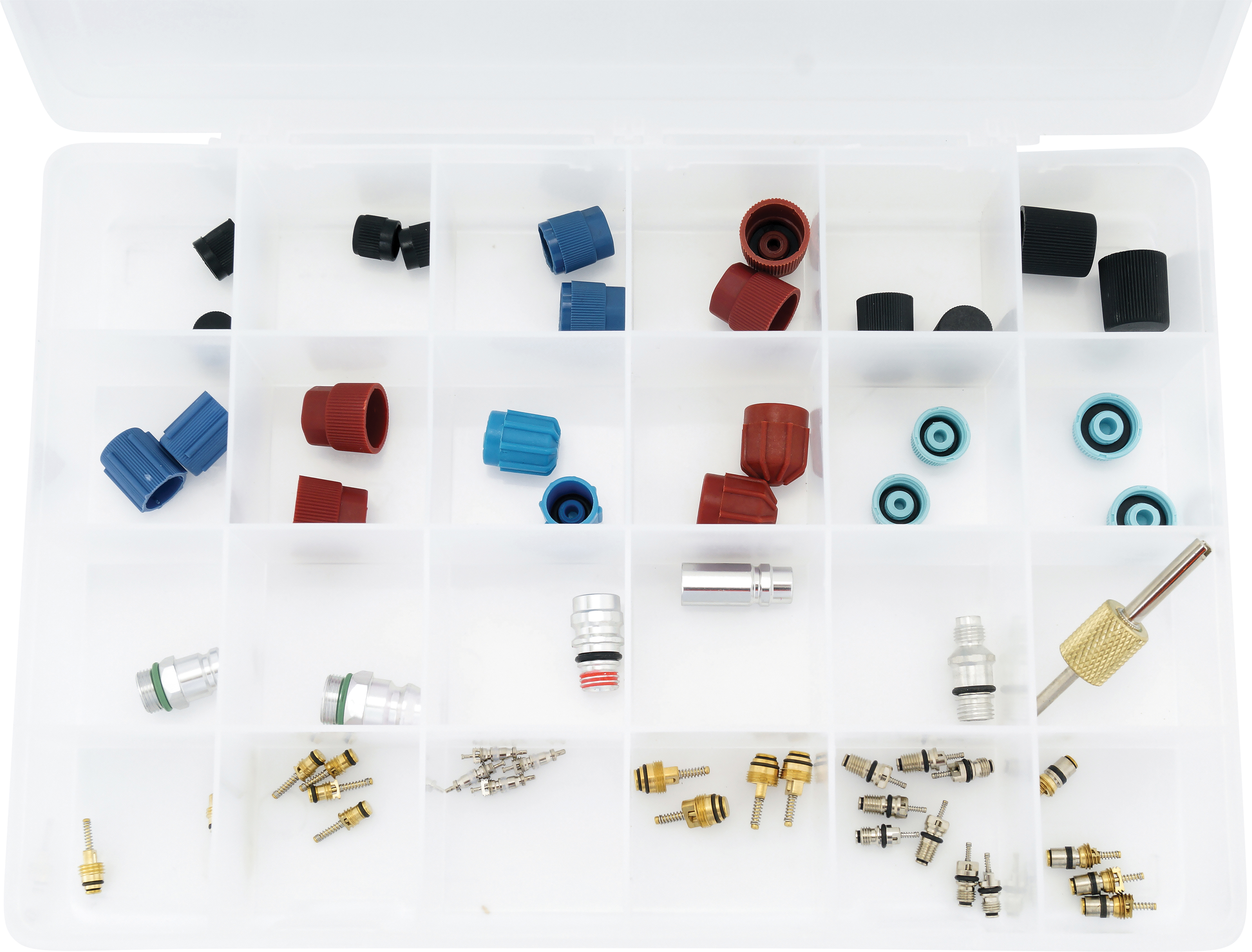 SERVICE KIT, VALVE CAPS & VALVE CORE ASSORTMENT, INCLUDES CORE REMOVER, R134A