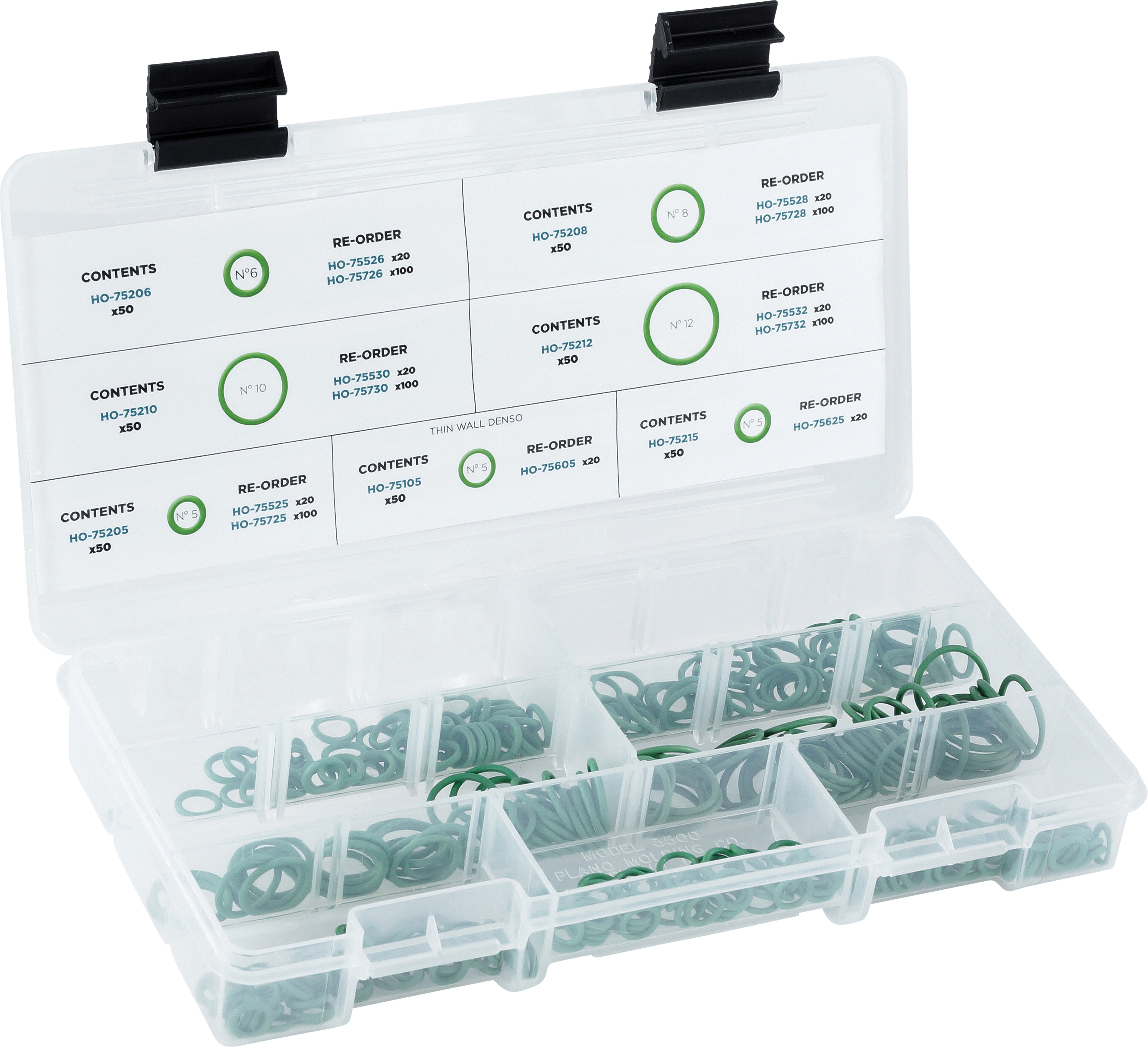SERVICE KIT, O-RING, BASIC KIT (#5, #6, #8, #10, #12 HOSE FITTING), R12, R134A