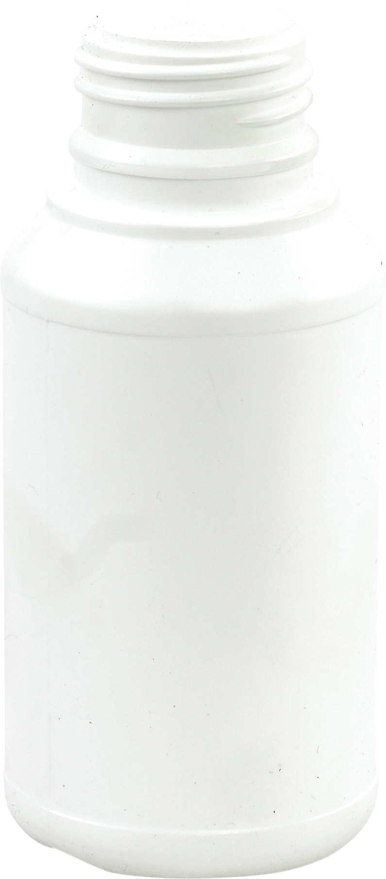 BOTTLE PLASTIC 250 ML HDPE, WHITE, 38/410