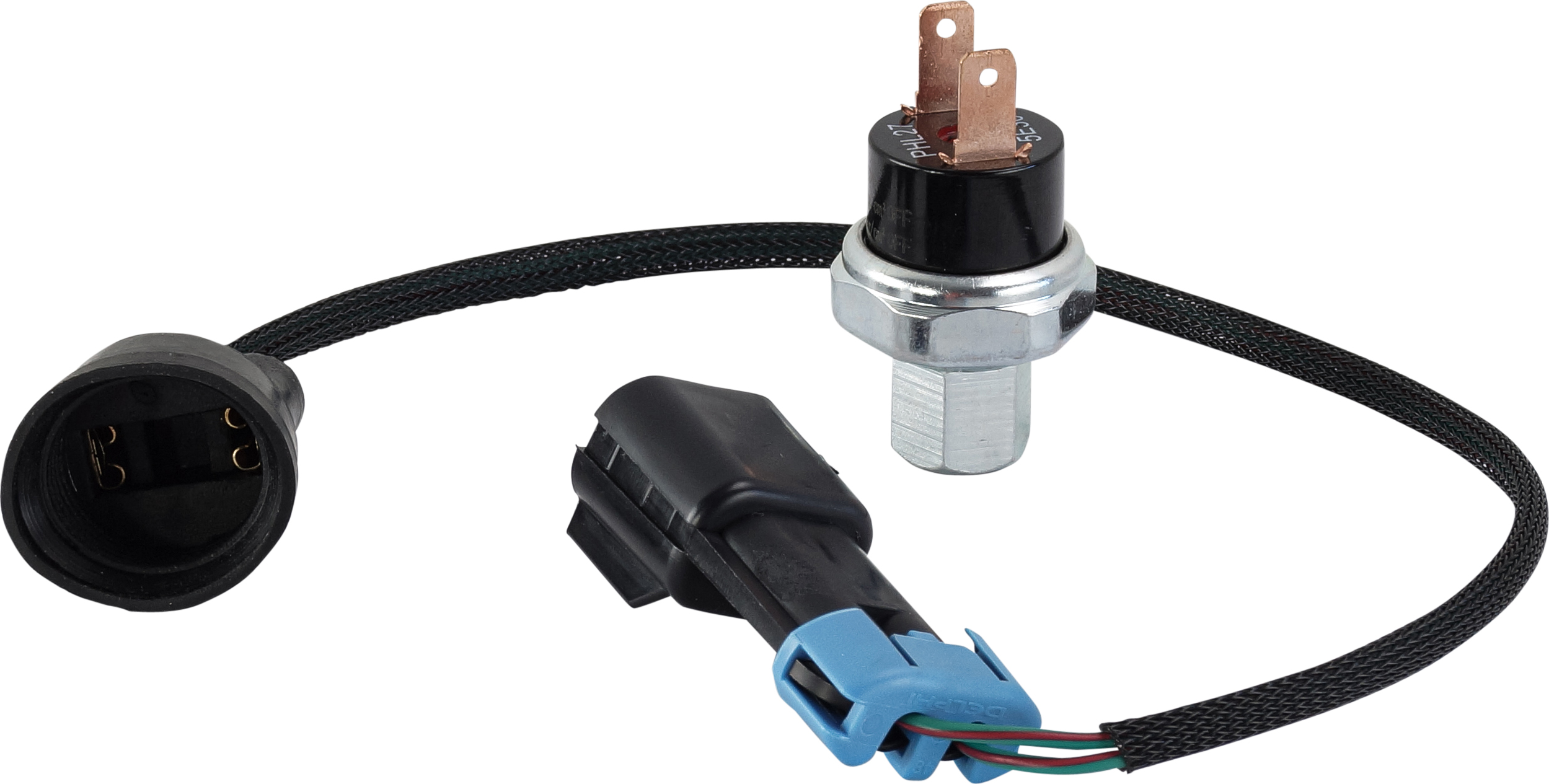 PRESSURE SWITCH, BINARY, FEM, CUT-OUT HIGH 230PSI LOW 28PSI, NEW HOLLAND TN95F