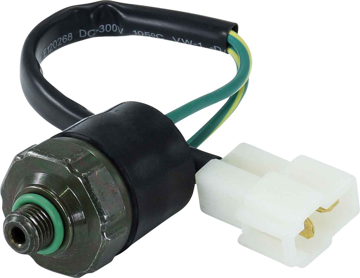 PRESSURE SWITCH, BINARY, MALE, CUT-OUT HIGH 384PSI LOW 28PSI, AIR-CHIEF, WITH LEADS