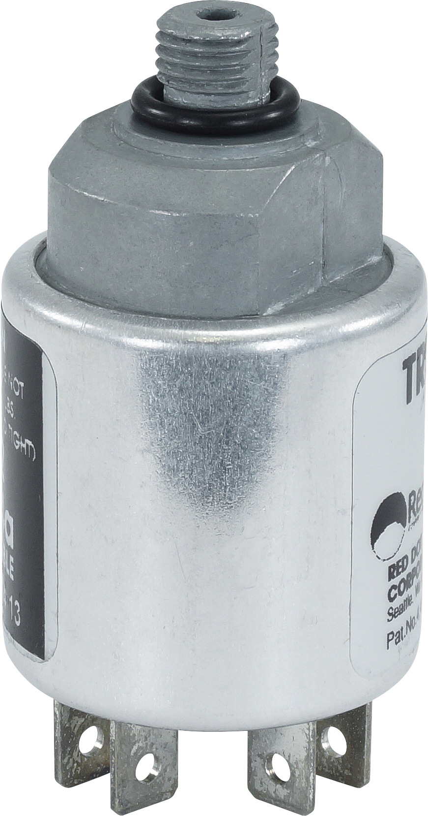 PRESSURE SWITCH, TRINARY, MALE, CUT-OUT HIGH 325PSI LOW 22PSI, NORMALLY OPEN, RED DOT, AIR-CHIEF