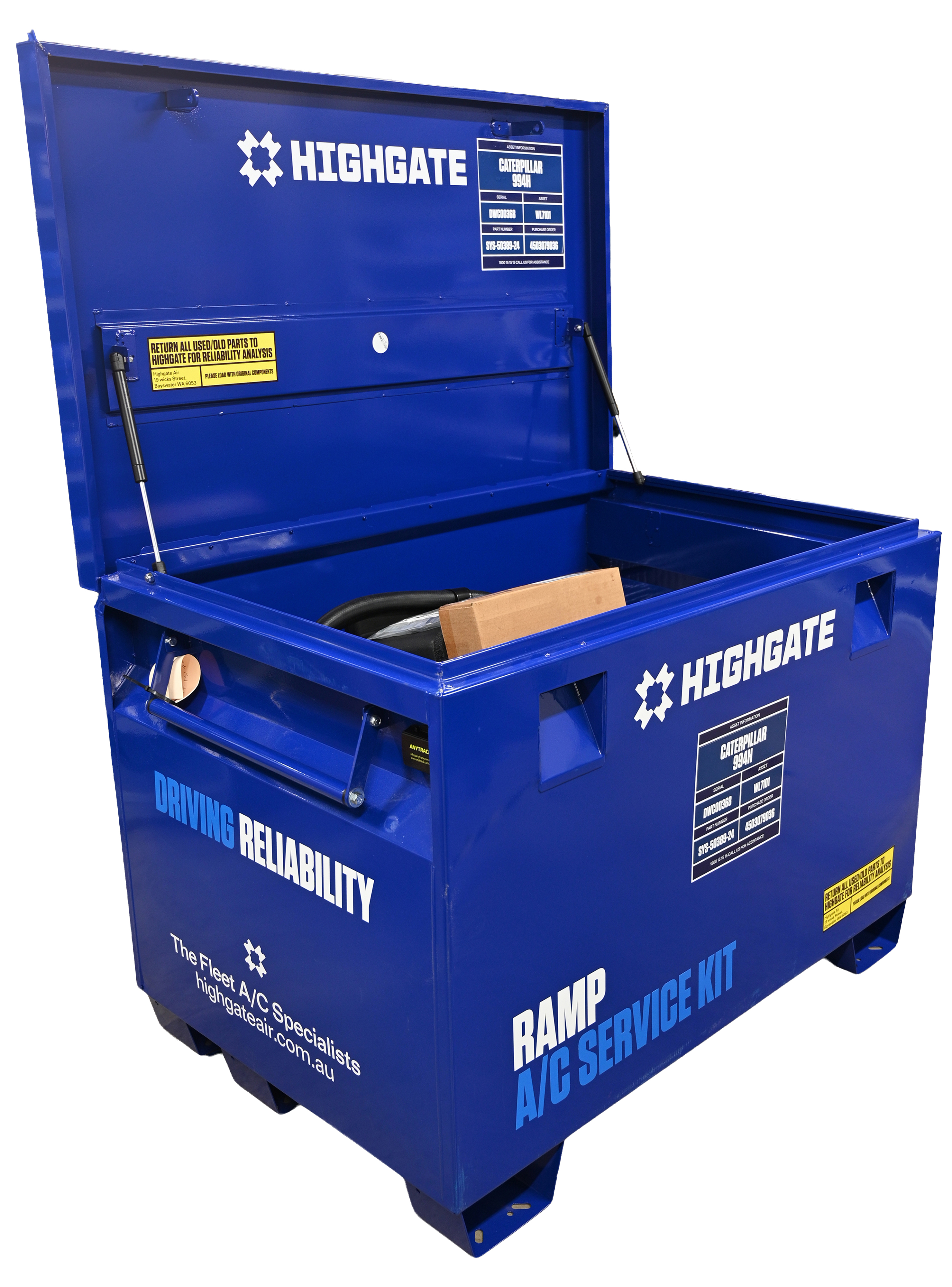 COMPLETE AC SYSTEM, 24 MONTH SERVICE KIT, CAT 777G T4Y, ASSEMBLED HVAC BOX, INCL STEEL SITE BOX
