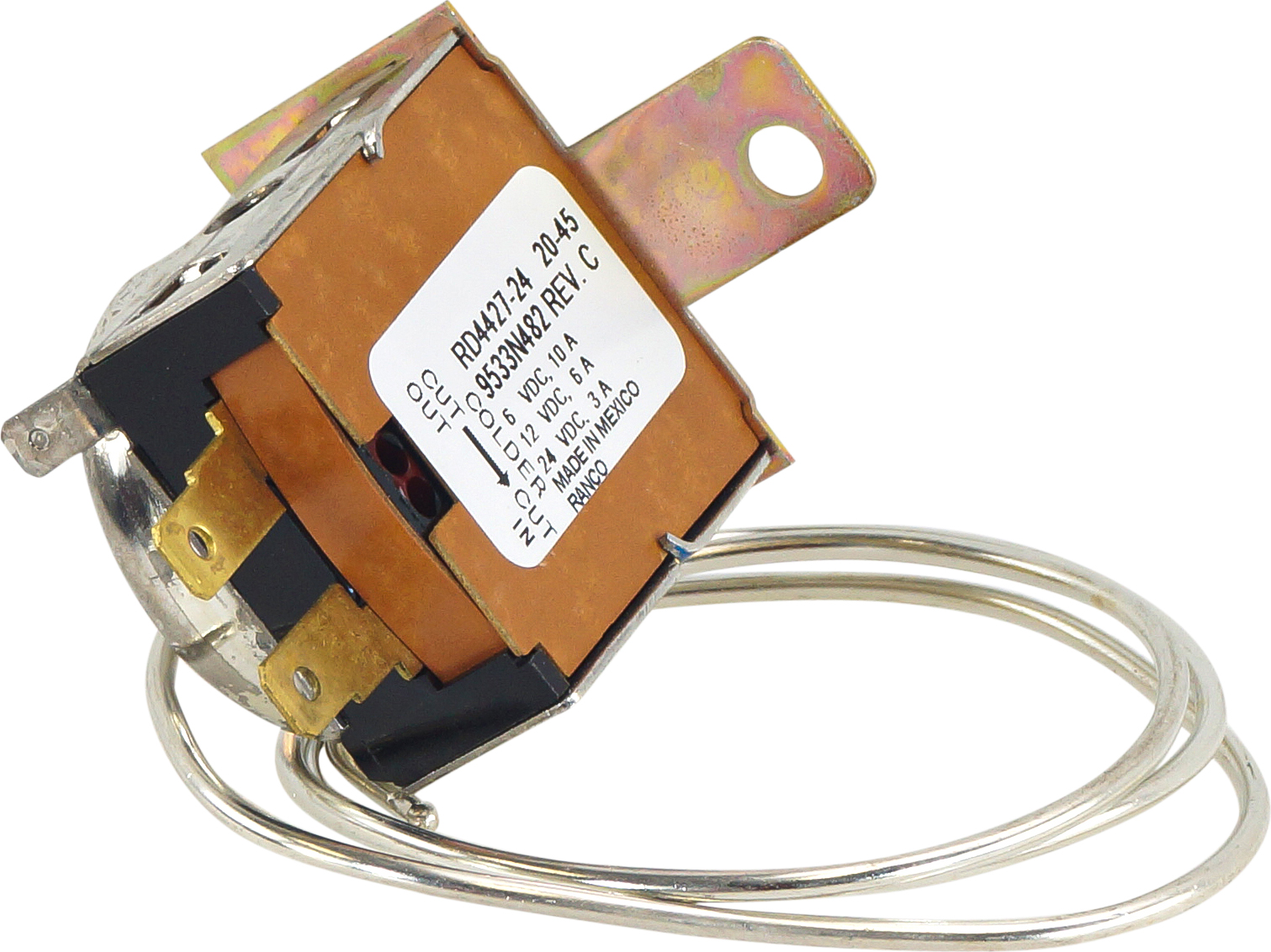 THERMOSTAT, MECHANICAL, 610MM (24 INCH) CAPILLARY, PRESET, RED DOT