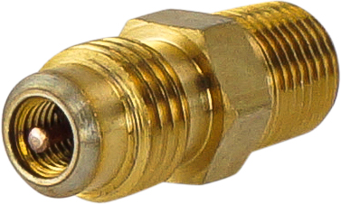 ACCESS ADAPTOR, 1/4 INCH SAEM X 1/8 INCH MNPT, W/CAP & CORE,