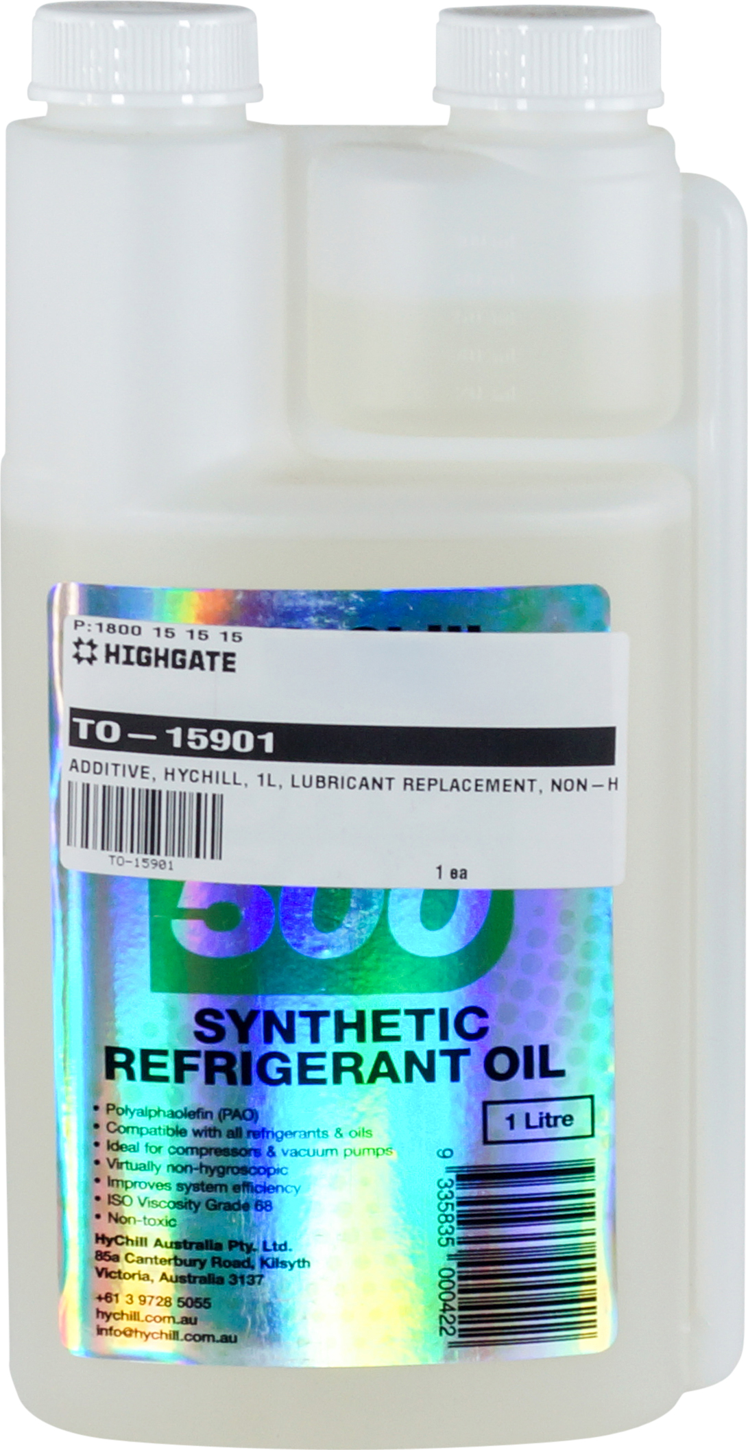 ADDITIVE, HYCHILL, 1L, LUBRICANT REPLACEMENT, NON-HYGROSCOPIC, R134A, R22, R11, R12
