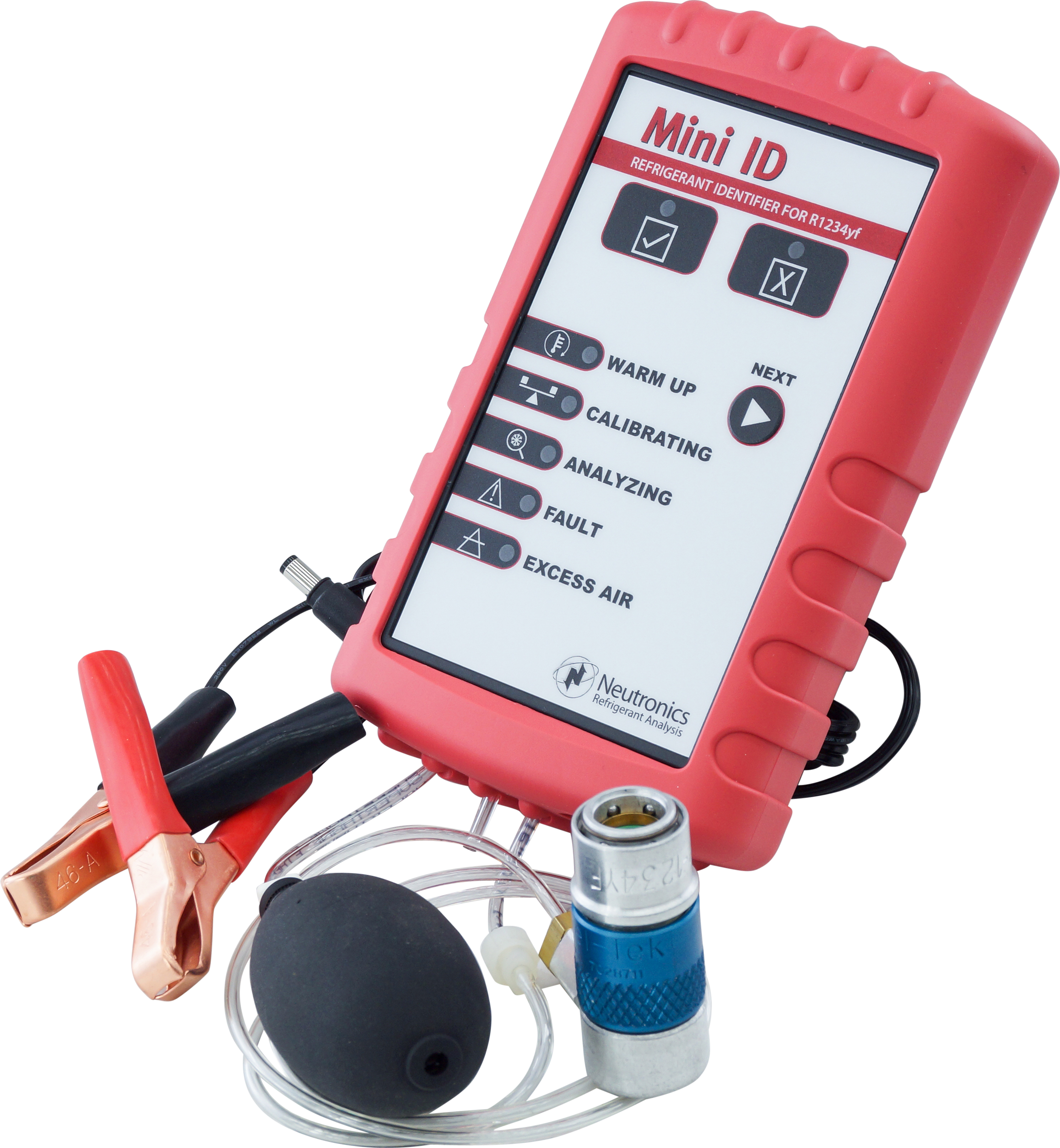 REFRIGERANT IDENTIFIER, NEUTRONICS, R1234YF, MINI ID, SUITS CFC, HFC, HCFC FLAMMABLES