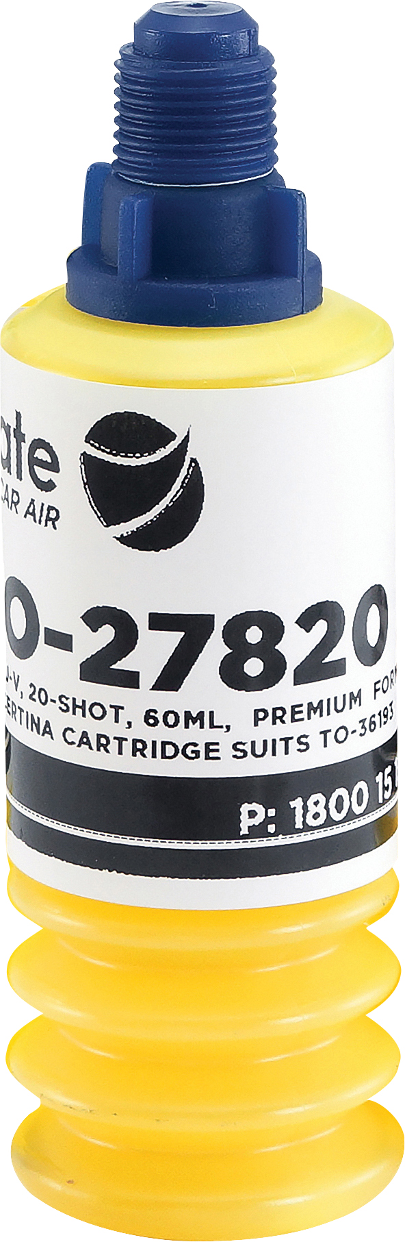 UV DYE, 60ML, 20 DOSE PREMIUM FORMULA, CONCERTINA CARTRIDGE SINGLE, SUITS TO-36193