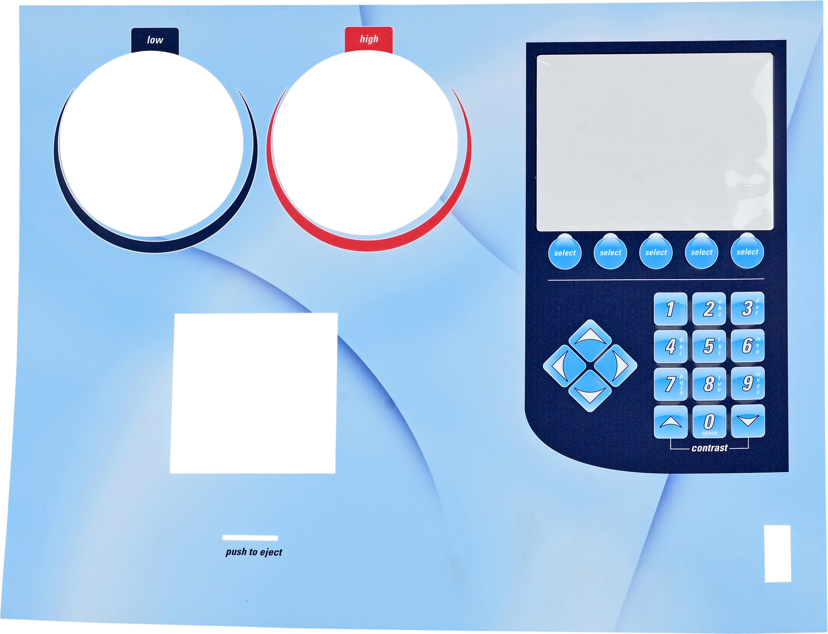 KEYPAD OVERLAY, ROBINAIR, SUITS 34988-I 4-IN-1 STATION