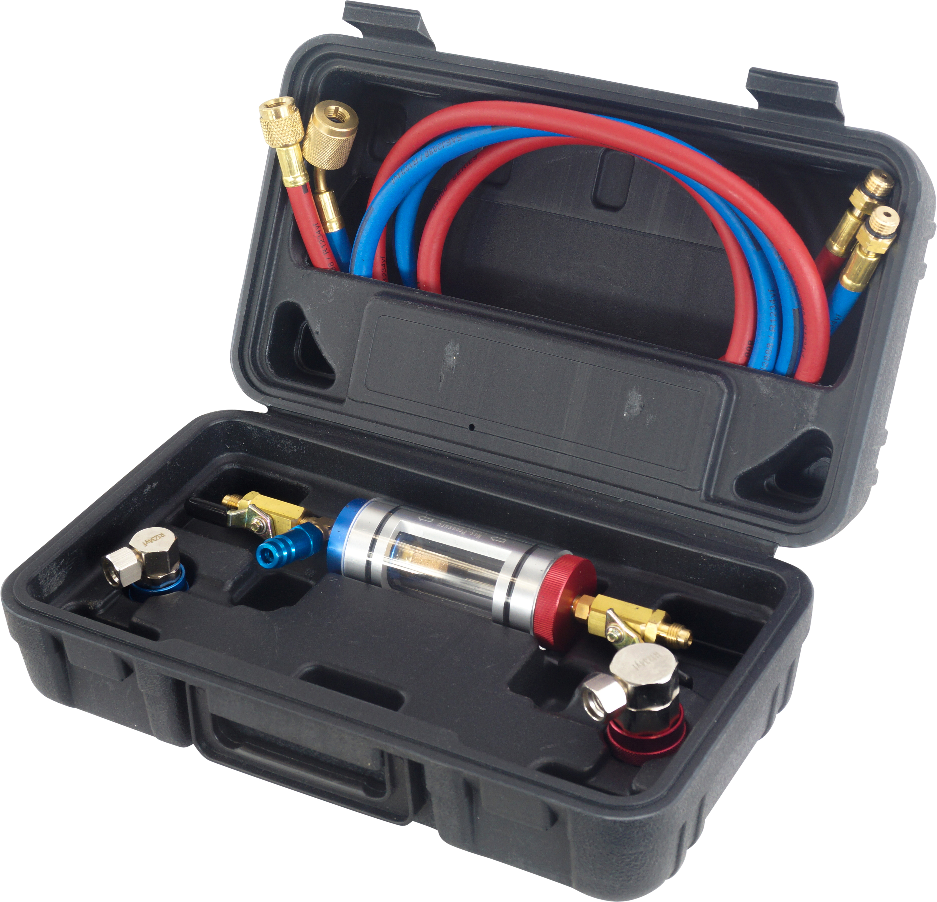 FILTER, SIGHTGLASS, IN-LINE MALE 1/4 FTGS, FOR SYSTEM DIAGNOSIS, KIT WITH HOSES & R1234YF COUPLERS