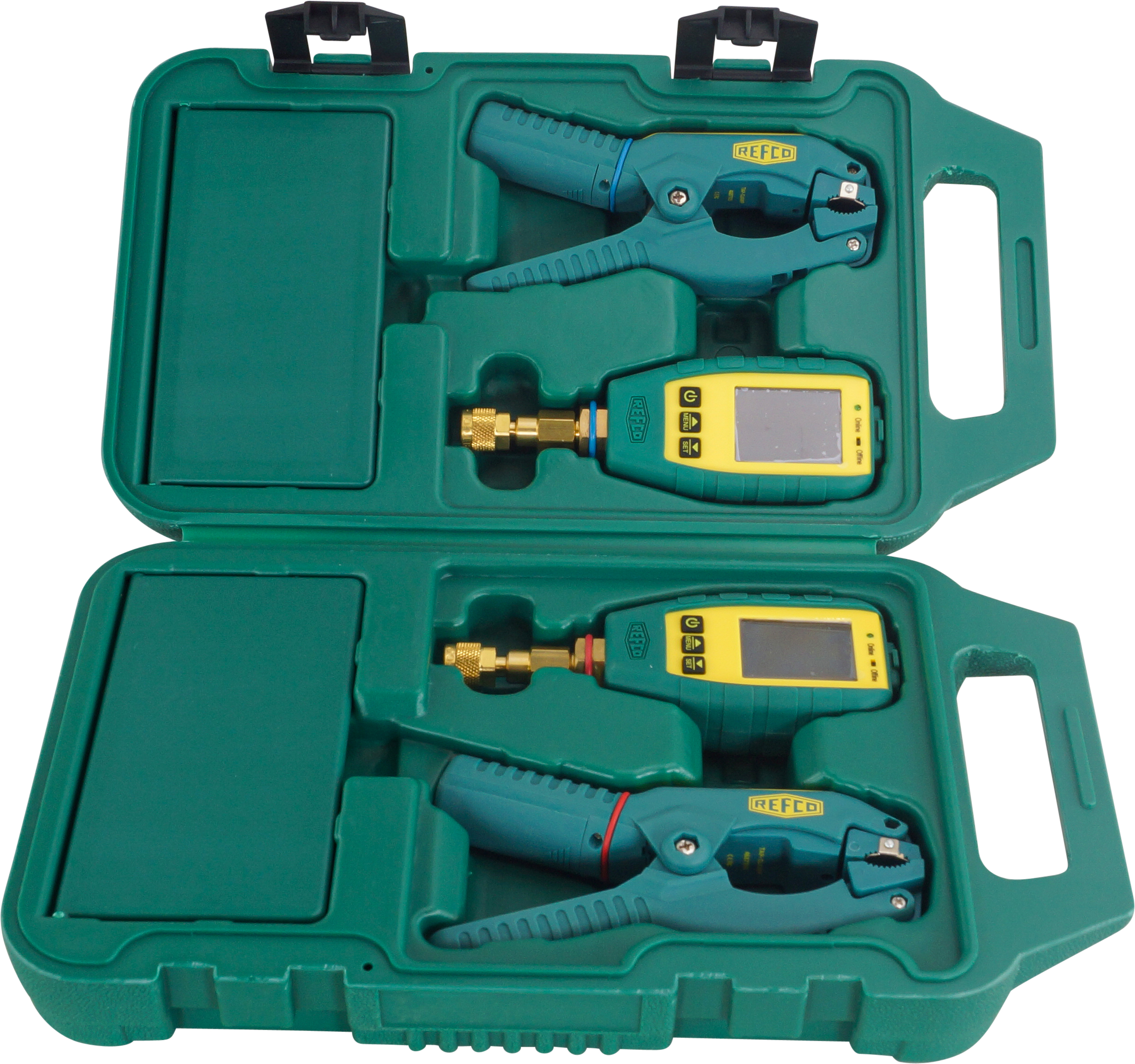 WIRELESS PRESSURE AND TEMPERATURE DOUBLE GAUGE SET, REFCO