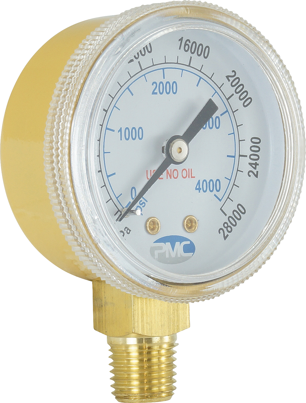 NITROGEN GAUGE, PMC, 0-4000 PSI PMC, KPA/PSI, HIGH