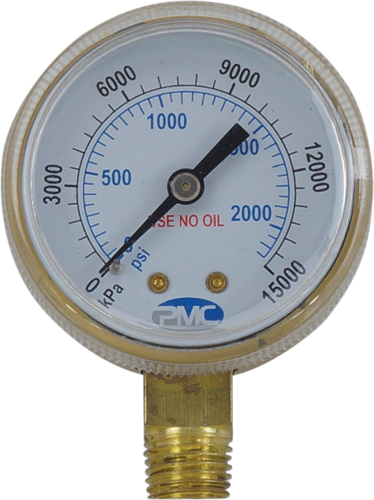 NITROGEN GAUGE, PMC, 0-2000 PSI PMC, KPA/PSI, LOW, SUITS TO-66348