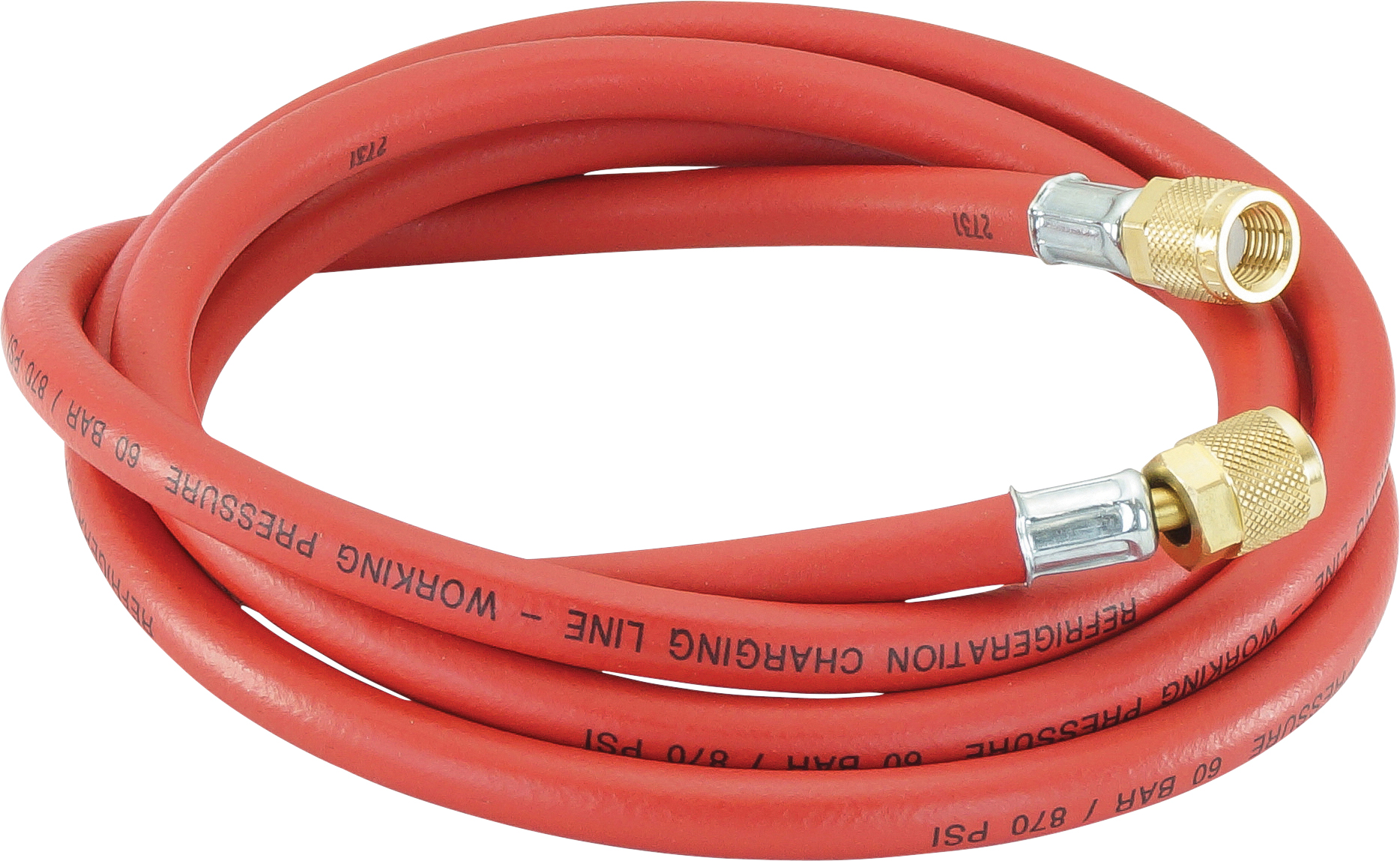 CHARGING HOSE, REFCO, R12, R134A, 1830MM, STANDARD, RED