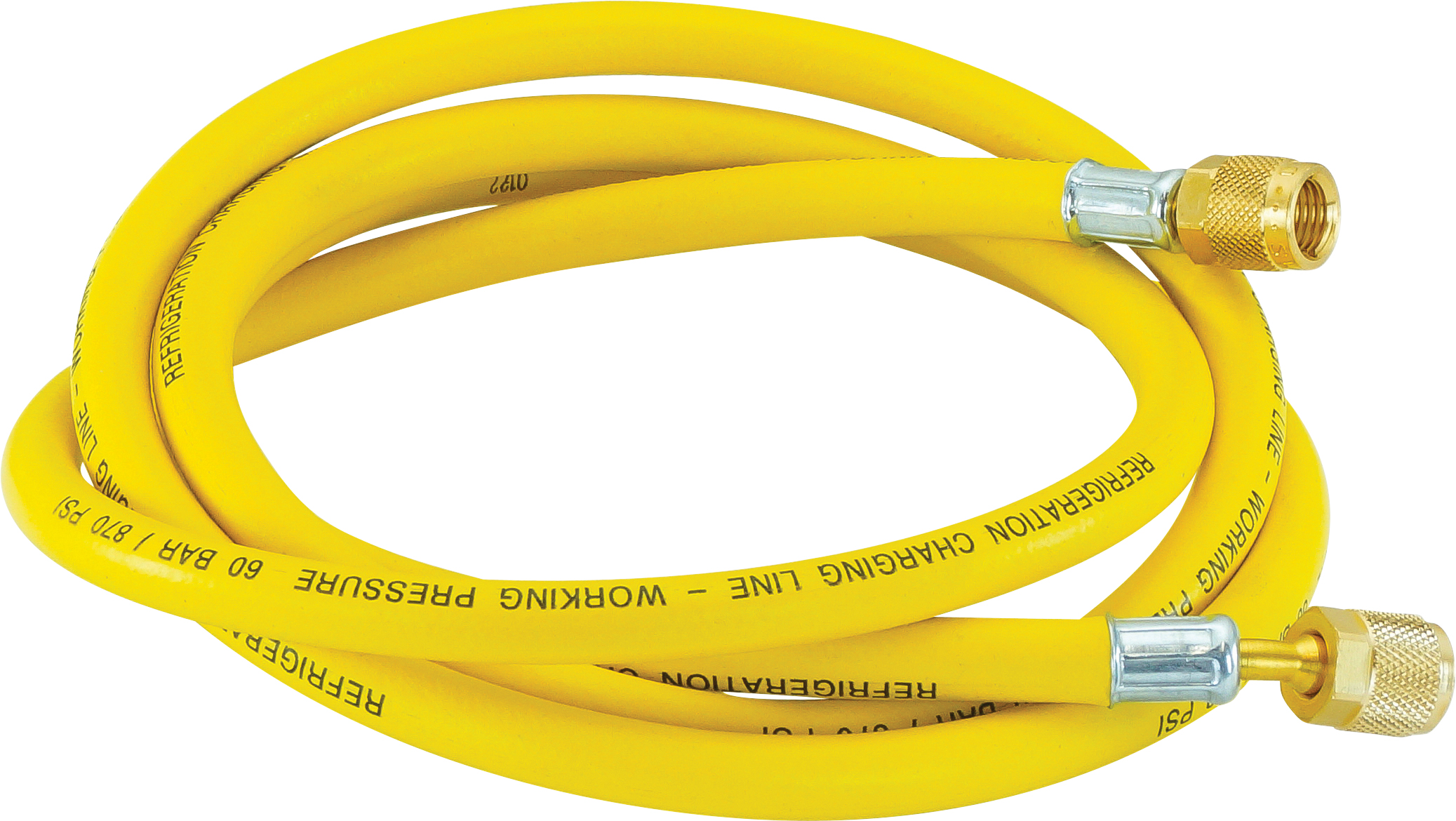 CHARGING HOSE, REFCO, R12, R134A, 1830MM, STANDARD, YELLOW