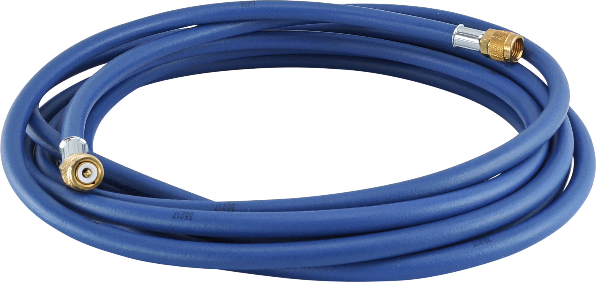 CHARGING HOSE, REFCO, R12, R134A, 5000MM, BLUE, 1/4 INCH FEM-FEM