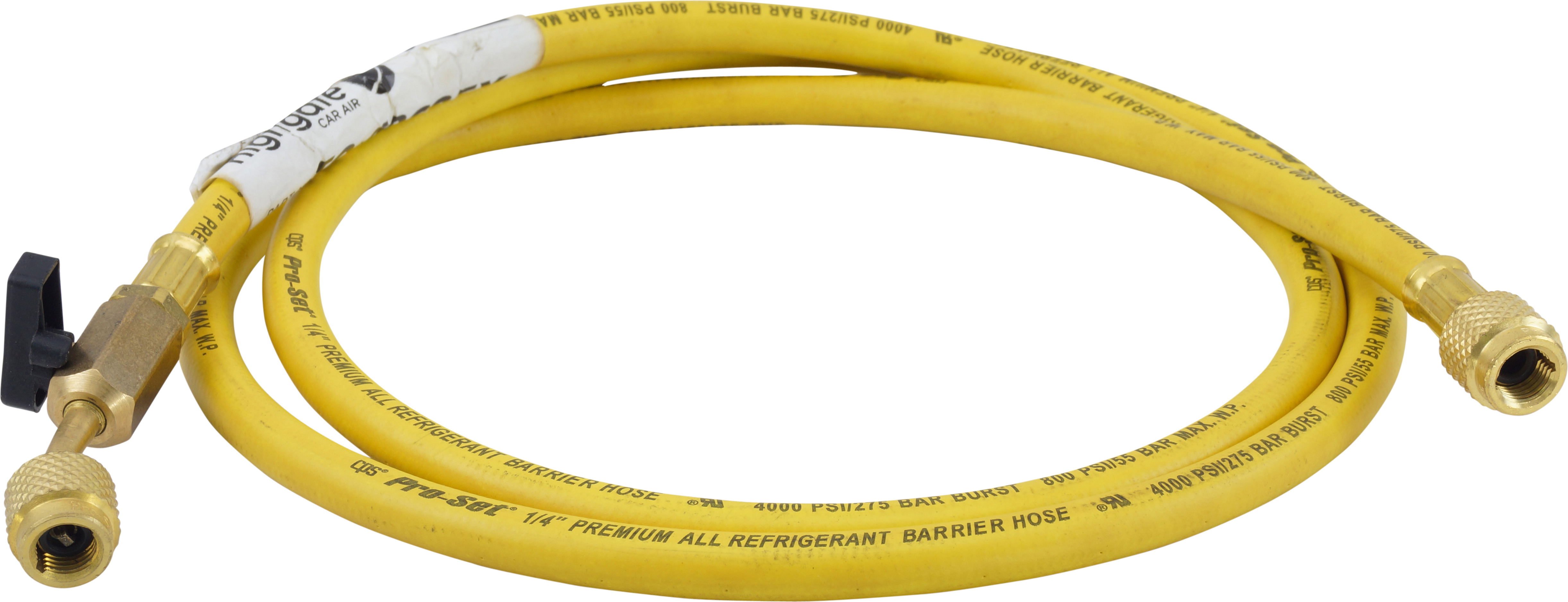CHARGING HOSE, CPS, R134A, 1/4 INCH, 6000MM, YELLOW