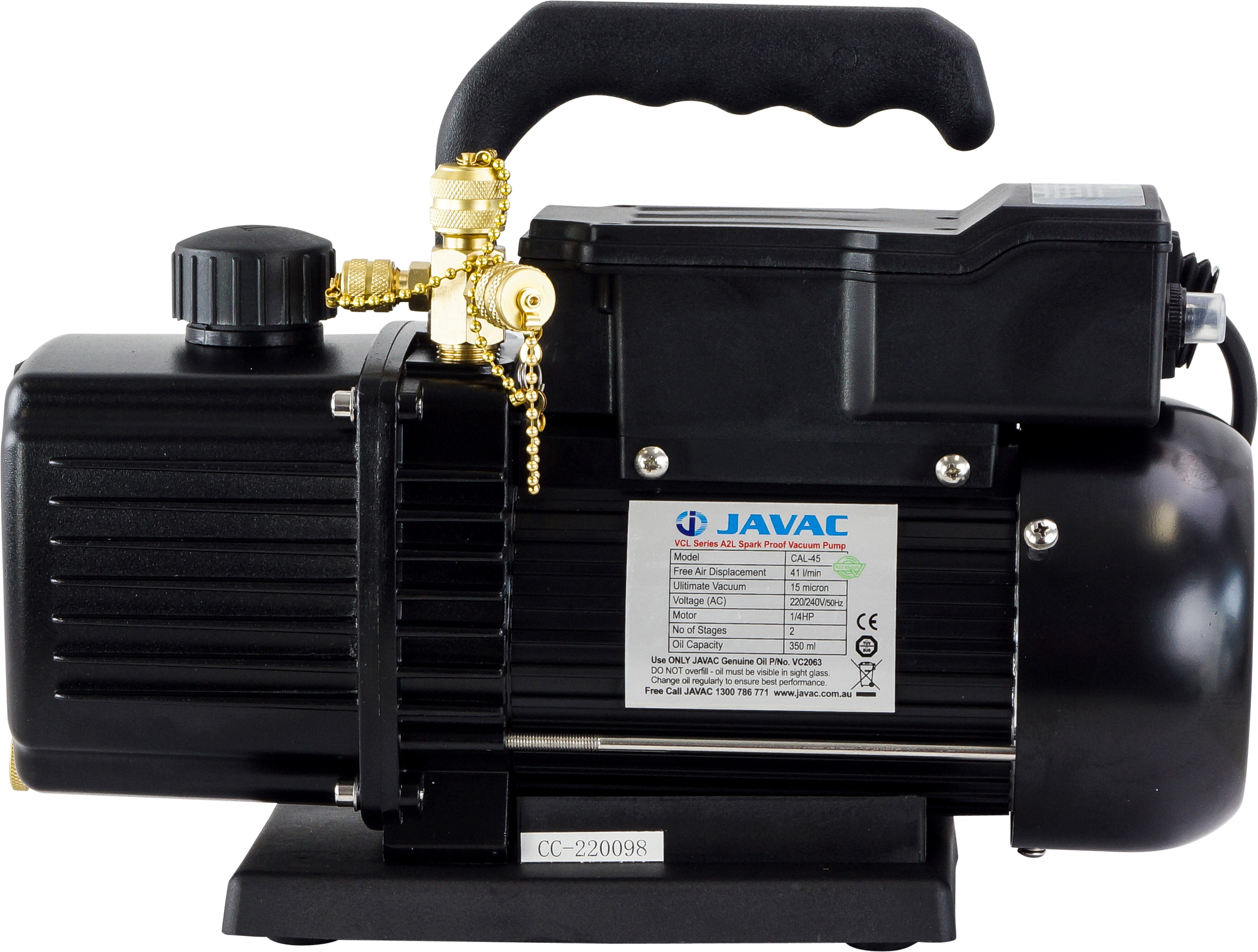 Javac CAL45 2-Stage 45LM Vacuum Pump