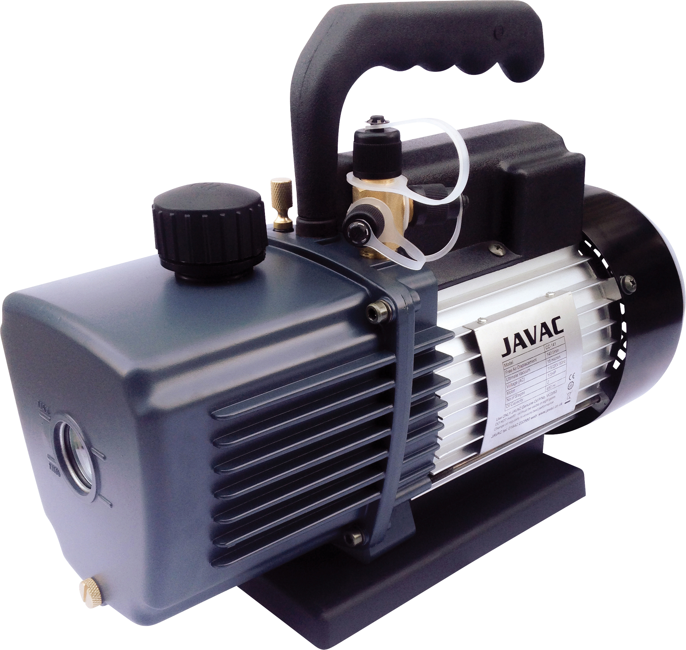 VACUUM PUMP, JAVAC, R12, R134A, 141LPM, CC-SERIES, 2-STAGE
