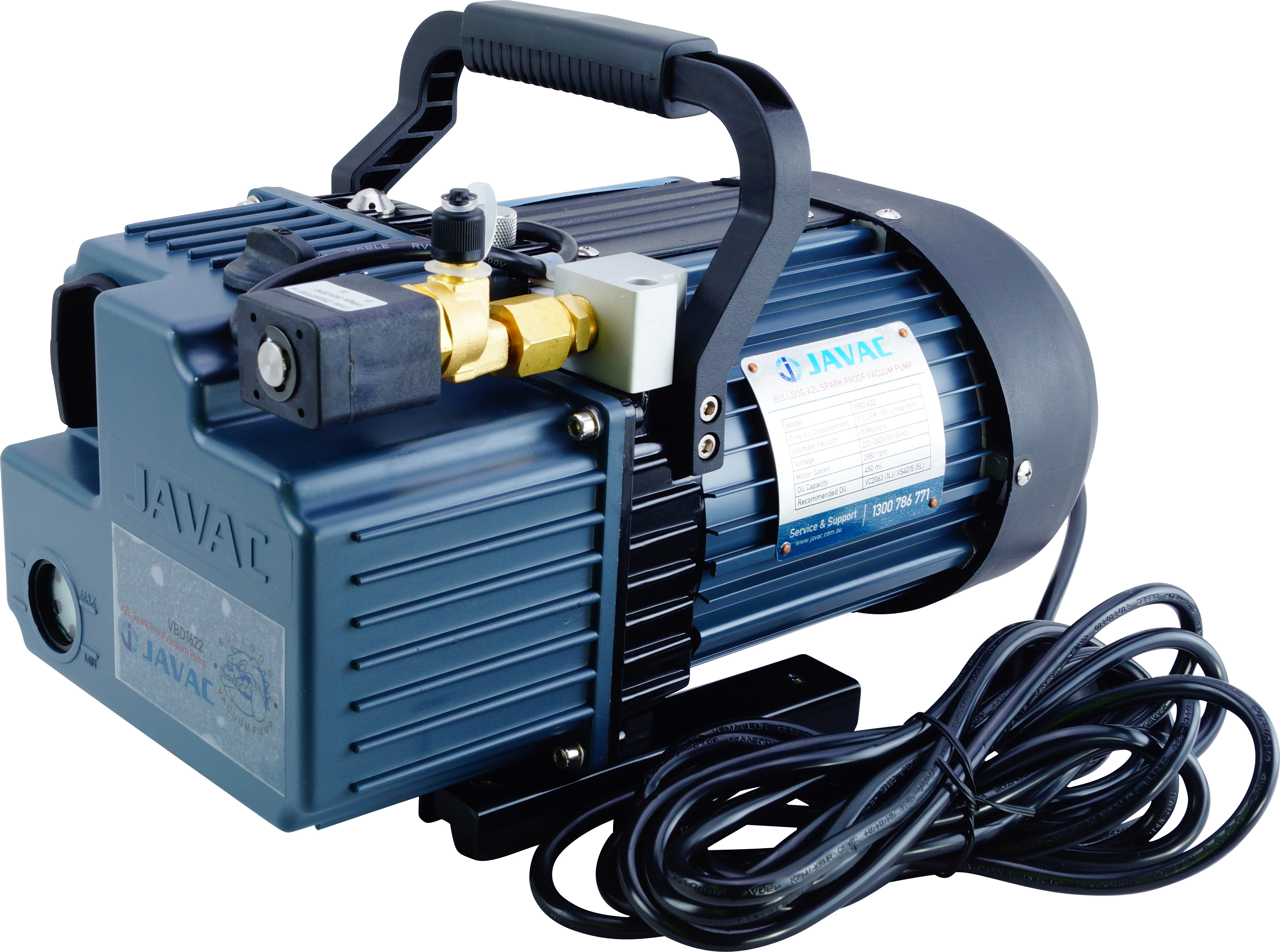 VACUUM PUMP, JAVAC, R1234YF, R33, 160LPM, BULLDOG, 2-STAGE