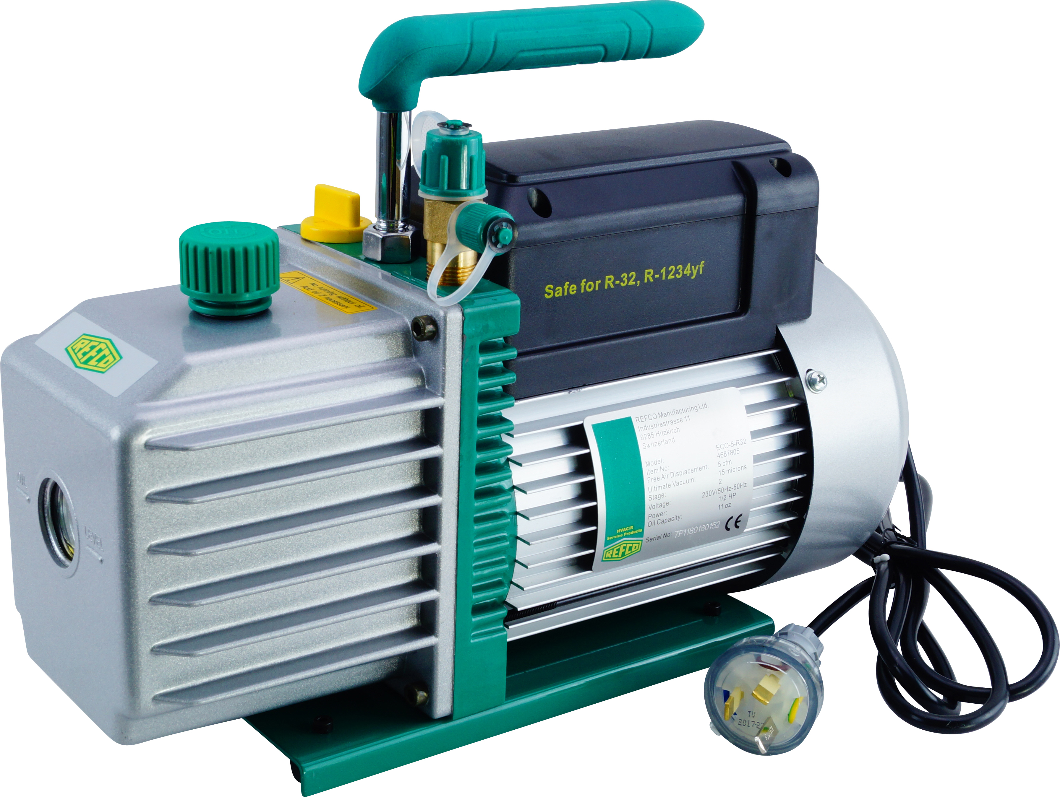 VACUUM PUMP, REFCO, R1234YF, R34, R134A, 142LPM, 2-STAGE