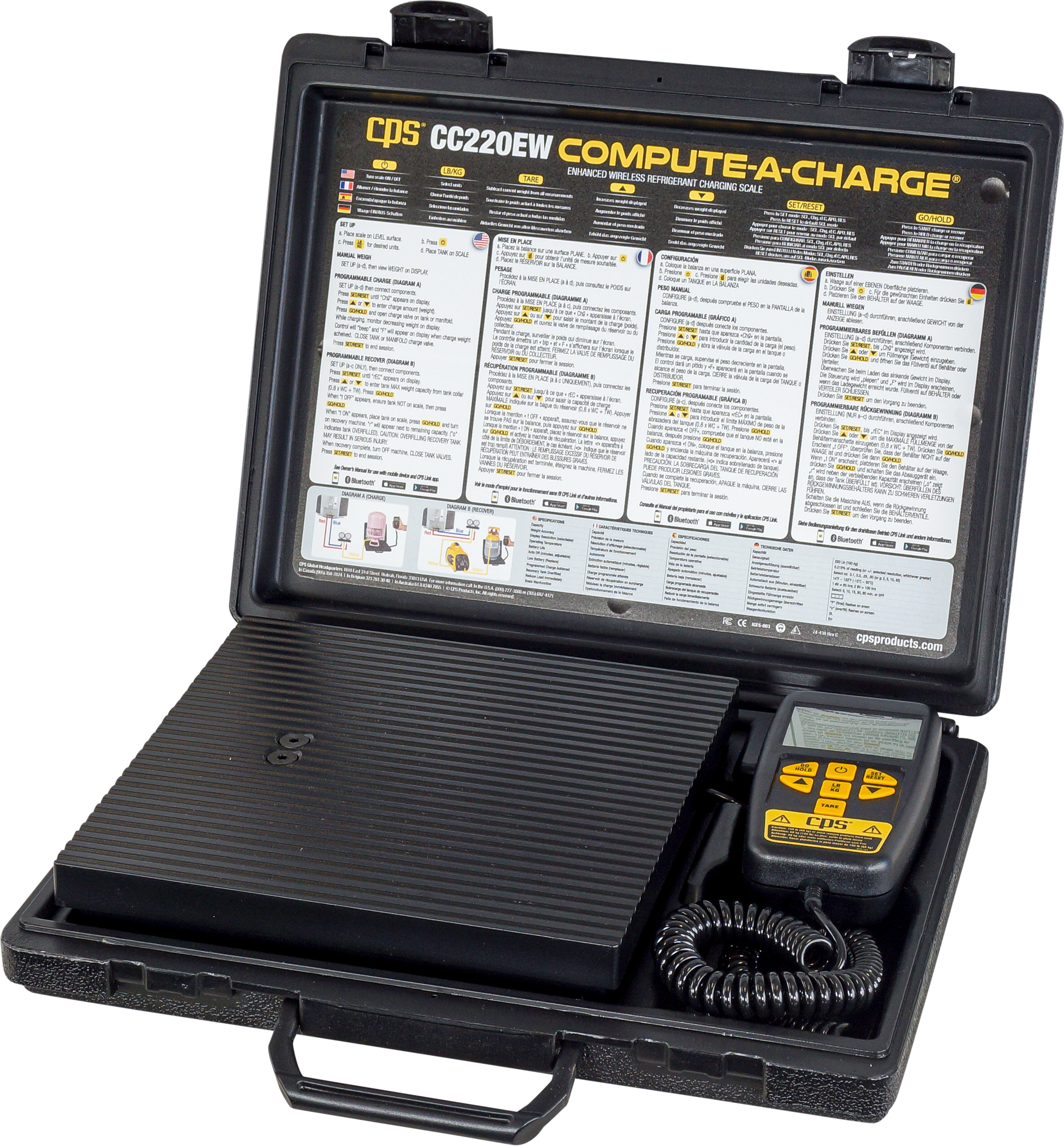 REFRIGERANT WEIGHING SCALES, CPS, 100KG, REMOTE READ-OUT