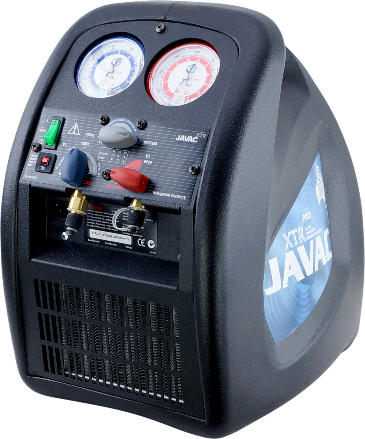 RECOVERY UNIT, JAVAC, R410A, MULTI-REFRIGERANT, HAND CARRY, HIGH PERFORMANCE
