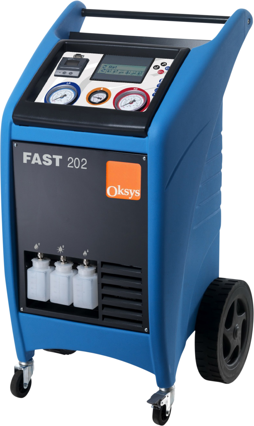 4-IN-1 STATION, OKSYS, FAST202, R134A, VACUUM-CHARGE-RECOVER-RECYCLE, FULLY AUTOMATIC, WITH PRINTER