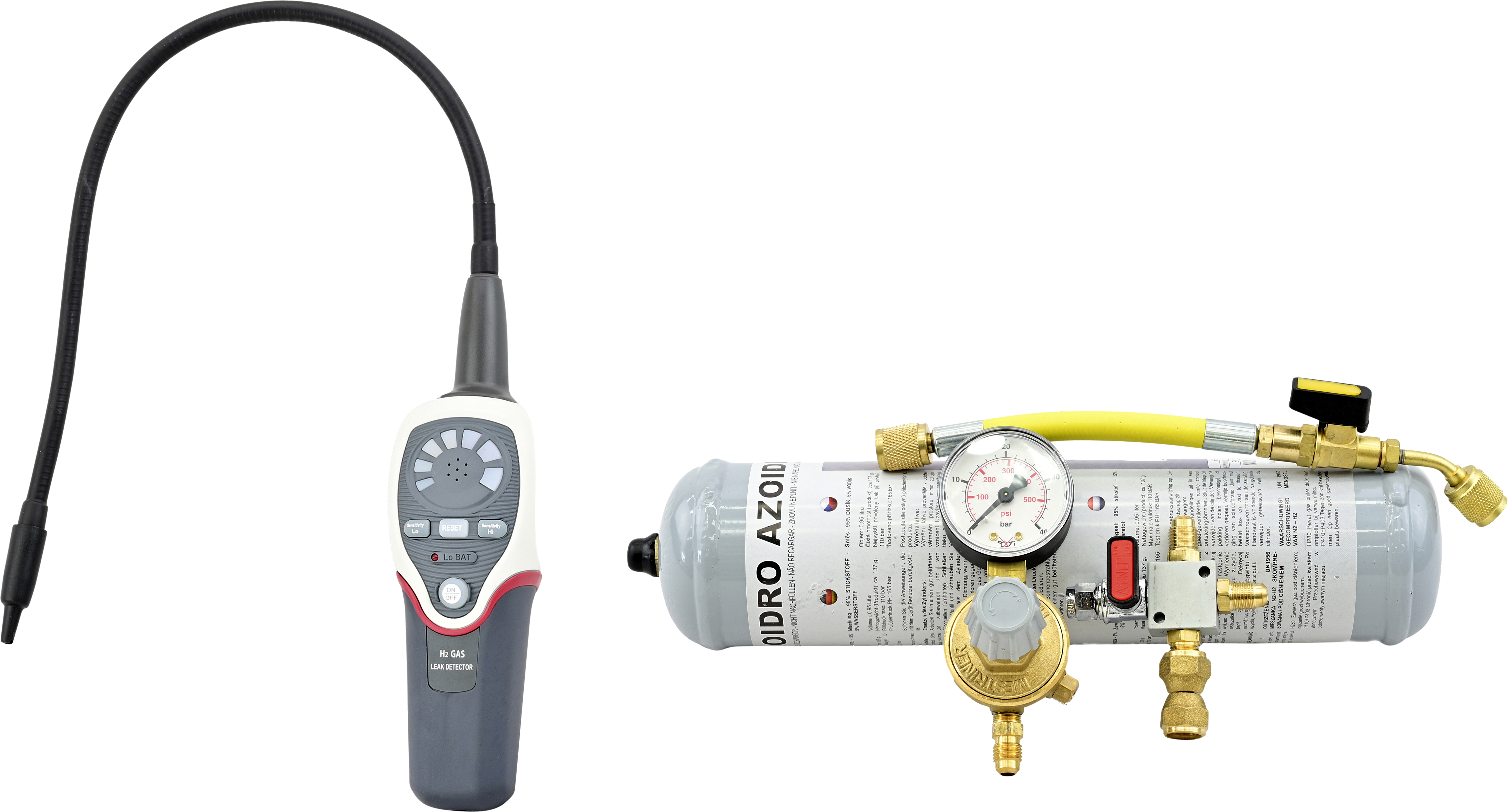 TRACE-GAS LEAK TEST KIT, AGRICOLD, SUITS TO-73370, TO-73371, AGRICOLD 4-IN-1 STATION, DISPOSIBLE CYL