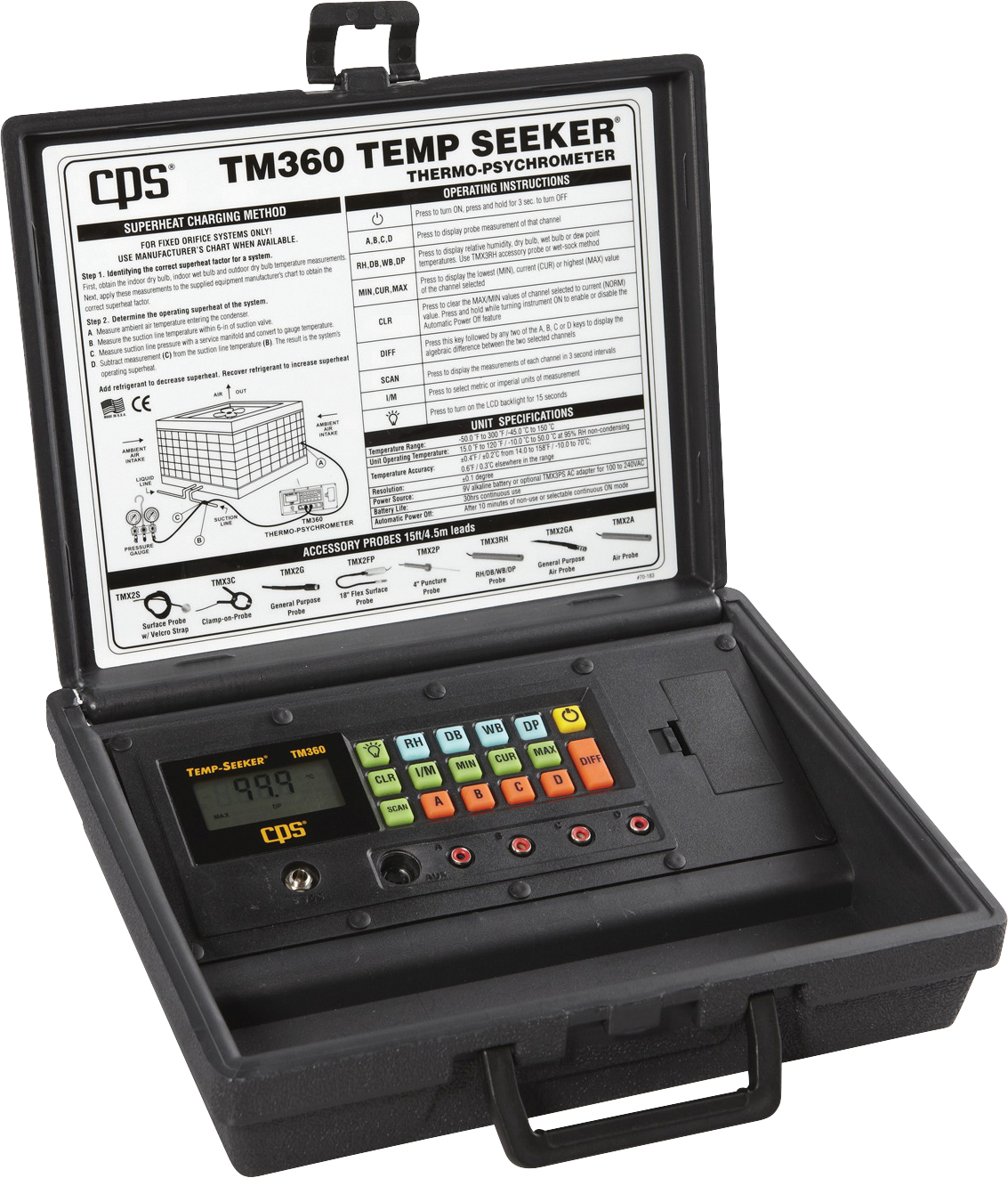 SYSTEM ANALYSER, CPS, THERMO-PSYCHROMETER, DIGITAL, TM360