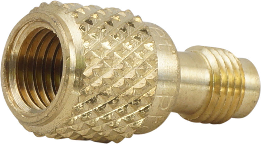 UNION, VACUUM PUMP, 1/2 INCH FEM LH ACME (R1234YF) TO 1/4 INCH MALE FLARE